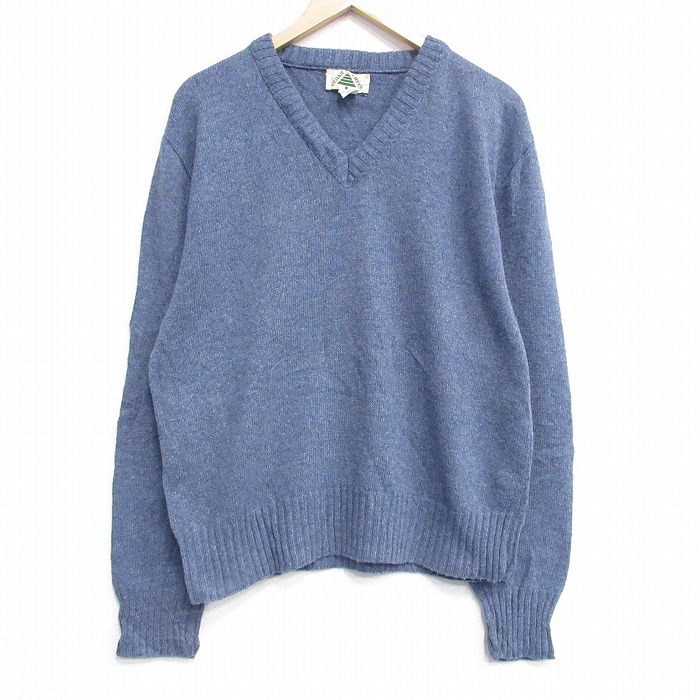 90s 長袖セーター 霜降り ネイビー L | 古着