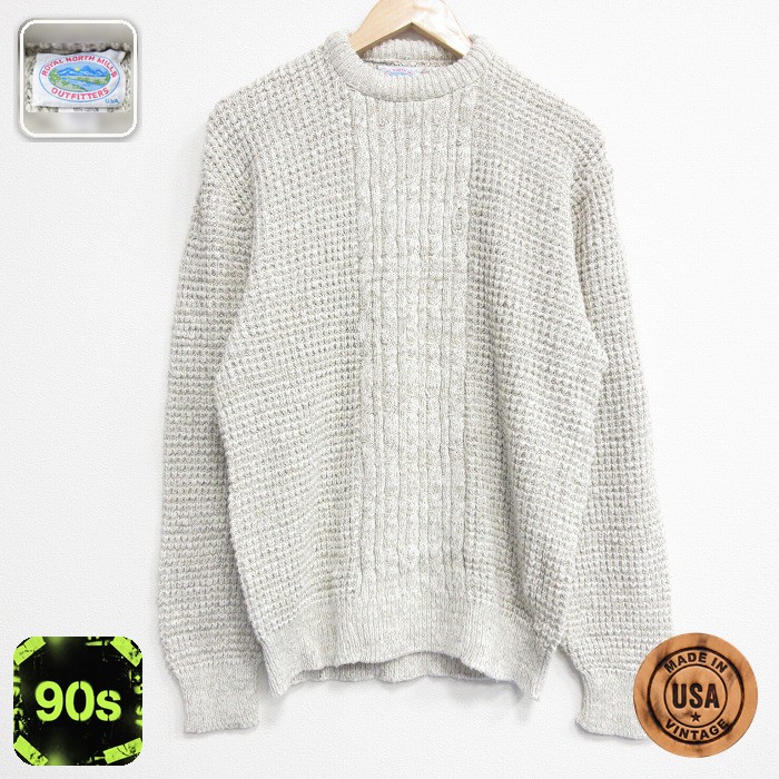 【50%OFF】90s 長袖セーター ベージュ M | 古着