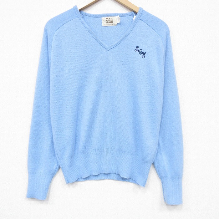 シアーズ 80s 長袖セーター 水色 M | 古着