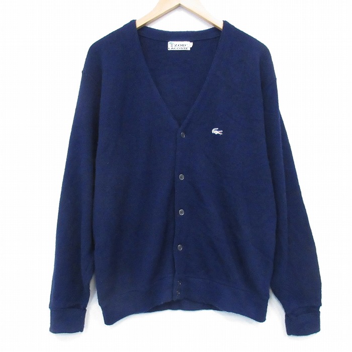【20%OFF】ニット長袖カーディガン ネイビー L | 古着