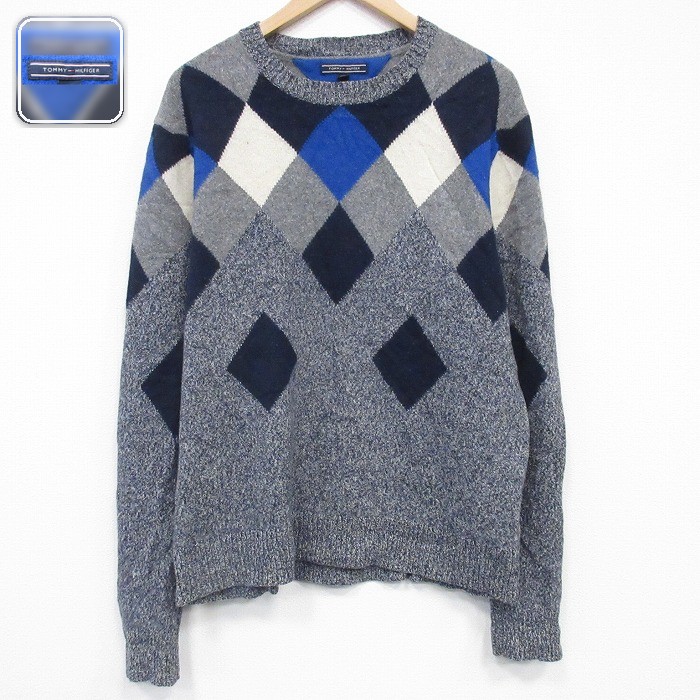 【50%OFF】トミーヒルフィガー 長袖セーター グレー XL | 古着