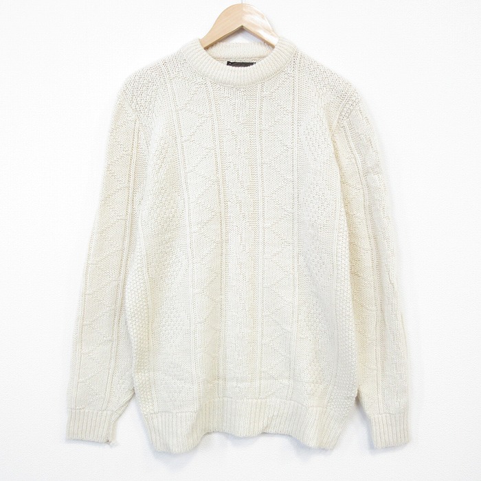 【20%OFF】90s 長袖セーター ベージュ M | 古着