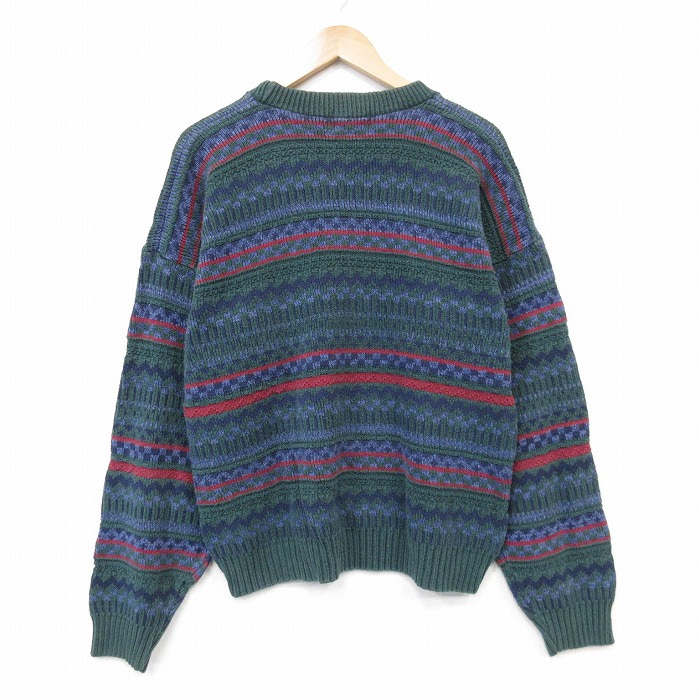 古着通販 L☆古着 長袖 セーター メンズ 90年代 90s フェアアイル