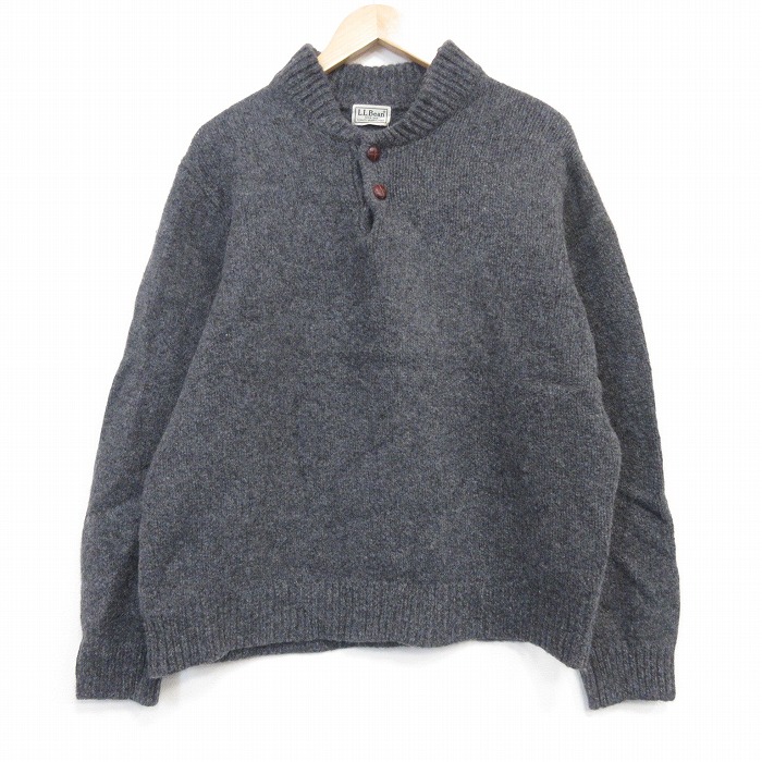 エルエルビーン 00s 長袖セーター ヘンリーネック グレー メンズL相当 | 古着