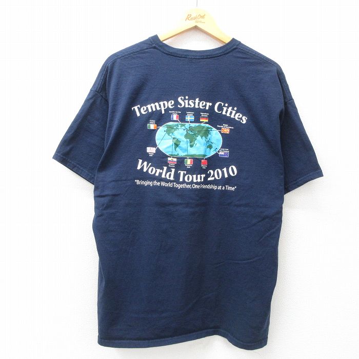 【50%OFF】半袖Tシャツ 地球 ネイビー L | 古着