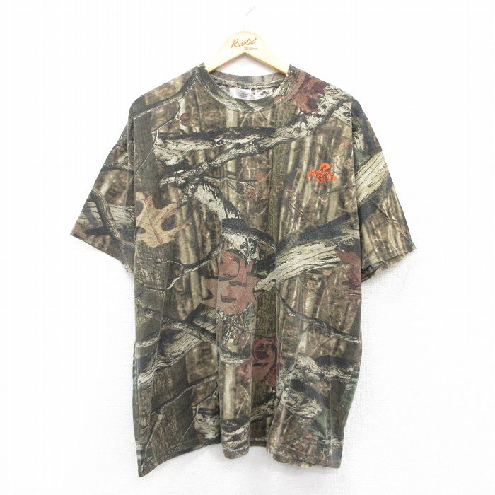 モッシーオーク 半袖Tシャツ 迷彩 カーキ XL | 古着