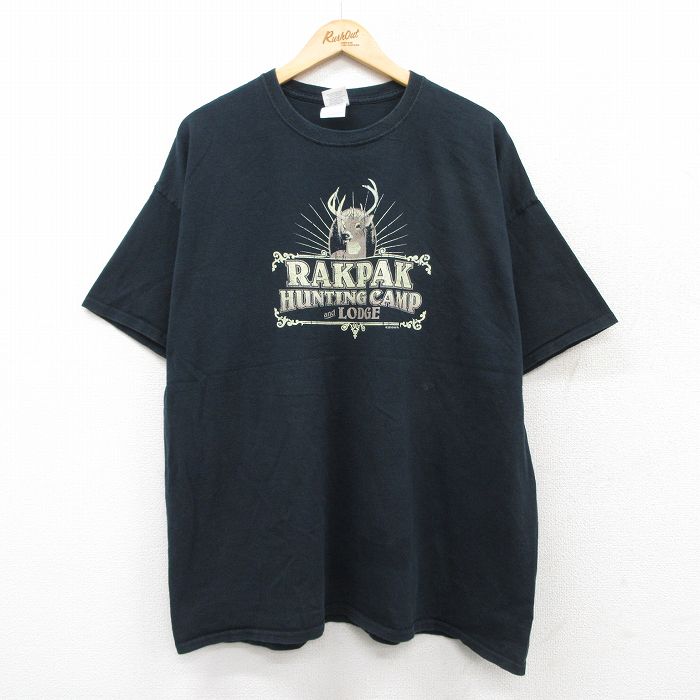 半袖Tシャツ シカ ブラック XL | 古着