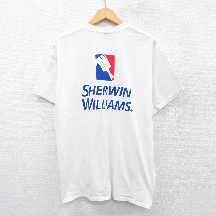 XL★古着 半袖 Tシャツ メンズ シャーウィンウィリアムズ クルーネック 白 ホワイト 25aug30 中古