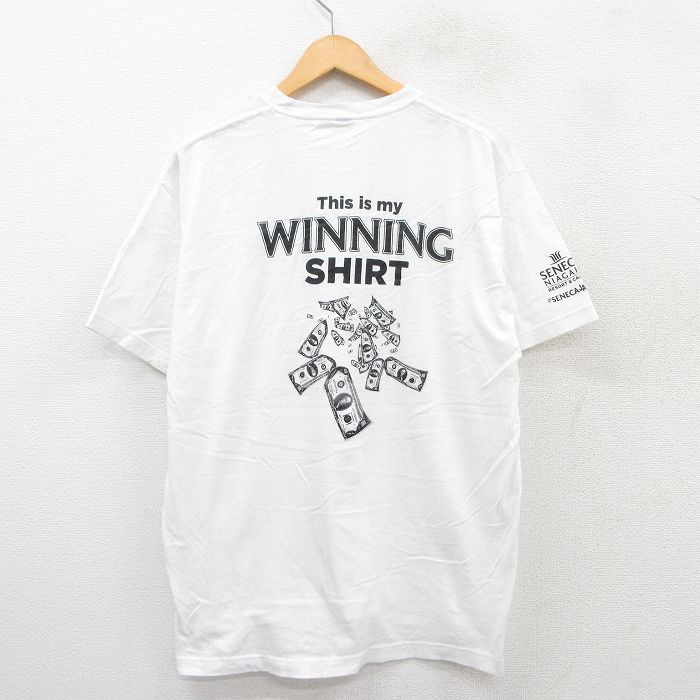 XL★古着 TULTEX半袖 Tシャツ メンズ お礼 WINNING コットン クルーネック 白 ホワイト 25aug30 中古 半袖