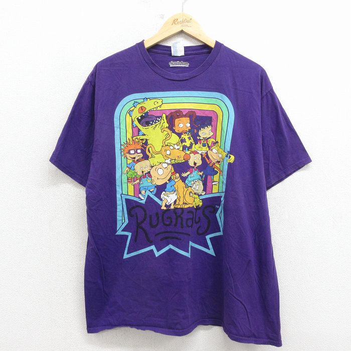 【20%OFF】90s 半袖Tシャツ ニコロデオン パープル XL | 古着