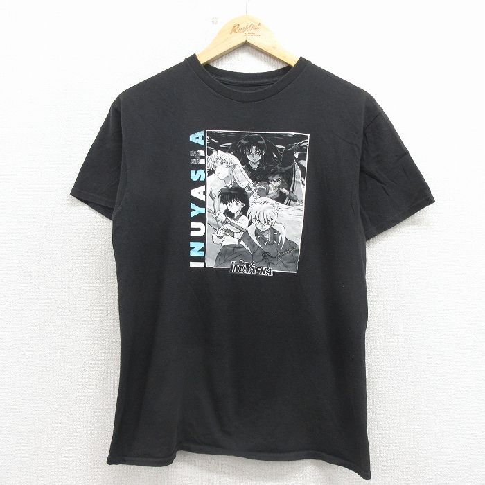 古着通販 M☆古着 半袖 Tシャツ メンズ アニメ 犬夜叉 コットン クルー