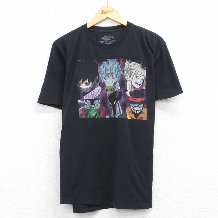 【20%OFF】半袖Tシャツ 僕のヒーローアカデミア ブラック XL | 古着