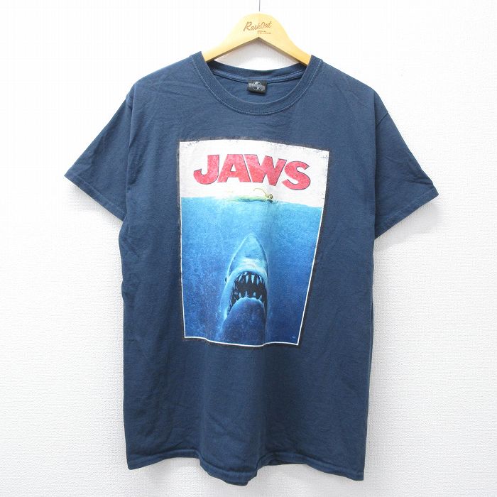 半袖Tシャツ ジョーズ ネイビー メンズL相当 | 古着