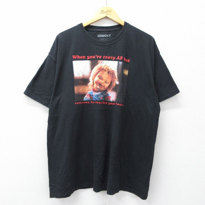 チャッキー 半袖Tシャツ ブラック メンズXL相当 | 古着