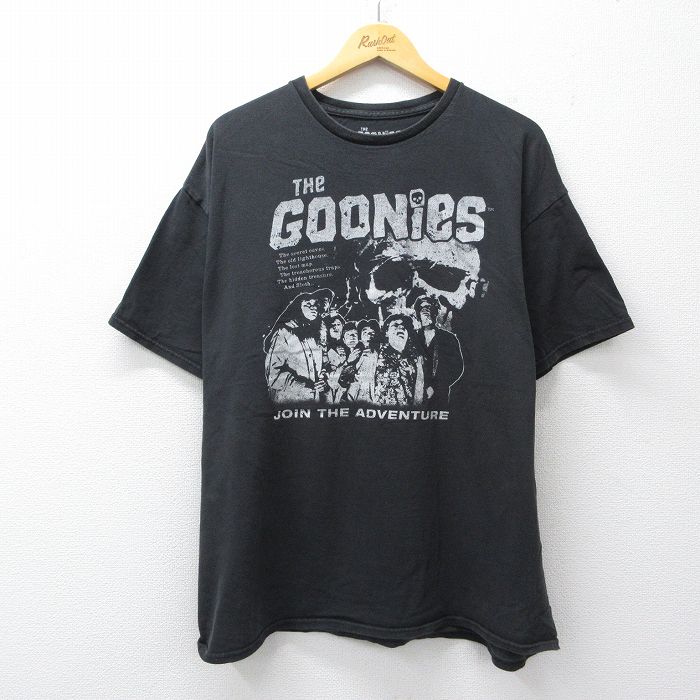グーニーズ 半袖Tシャツ 映画プリント ブラック メンズXL相当 | 古着