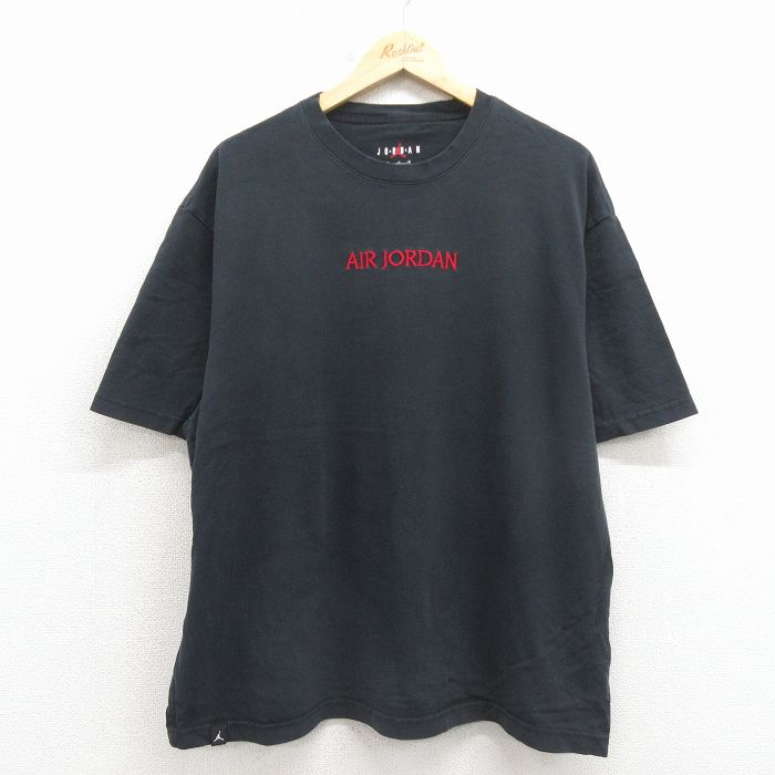エアジョーダン 半袖Tシャツ マイケルジョーダン刺繍 ブラック メンズXL相当 | 古着