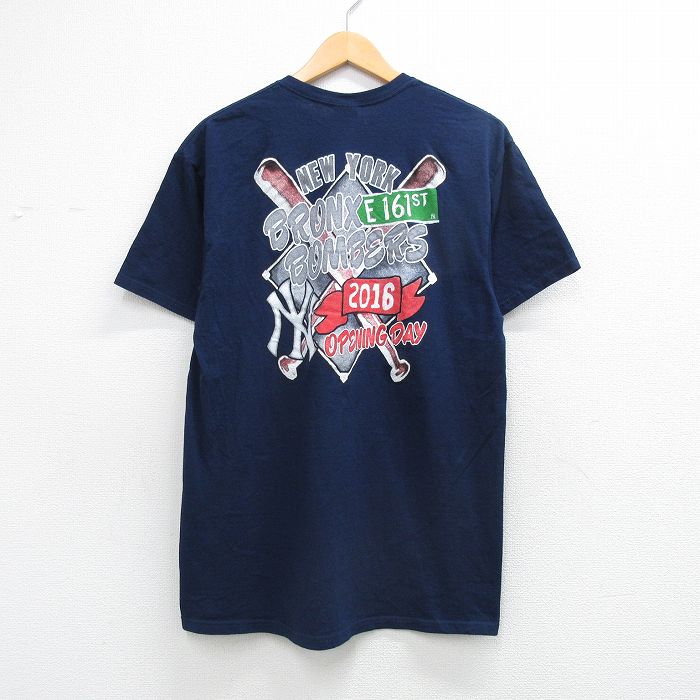 田中将大☆New York Yankees 2016Tシャツ 古着通販 L☆古着 半袖 Tシャツ メンズ MLB ニューヨークヤンキース