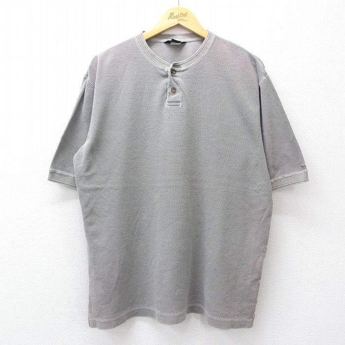 ウールリッチ 半袖Tシャツ ヘンリーネック グレー XL | 古着