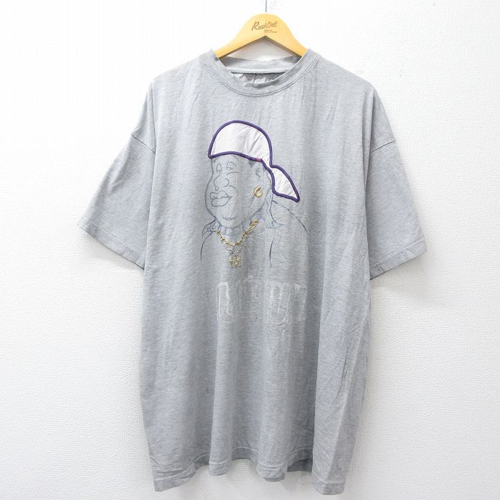 【20%OFF】グレー霜降り半袖Tシャツ グレー メンズXL相当 | 古着