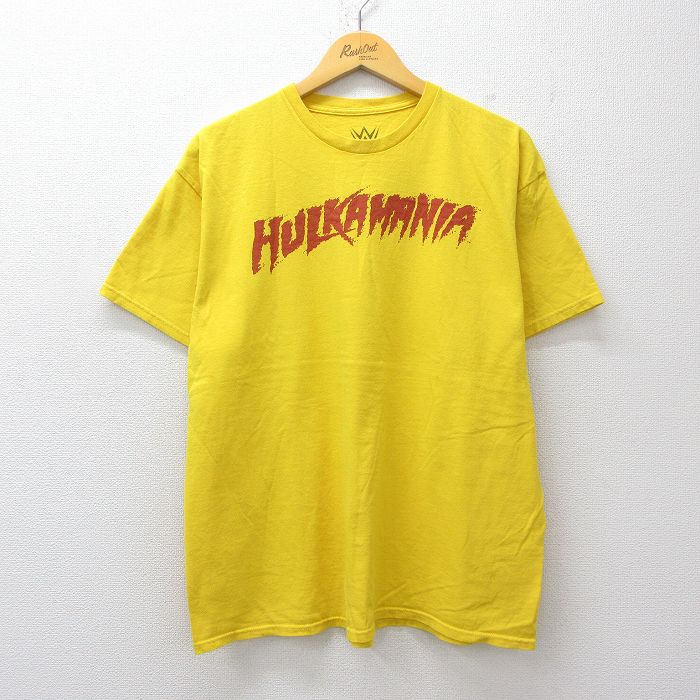 90s 半袖Tシャツ ワールドプロレスリング イエロー XL | 古着