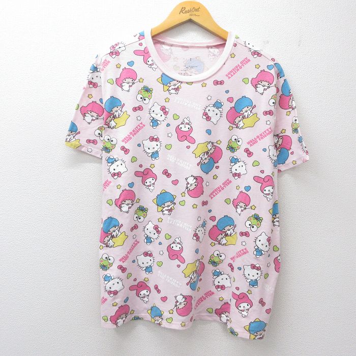 サンリオ 半袖Tシャツ ハローキティ ピンク XL | 古着