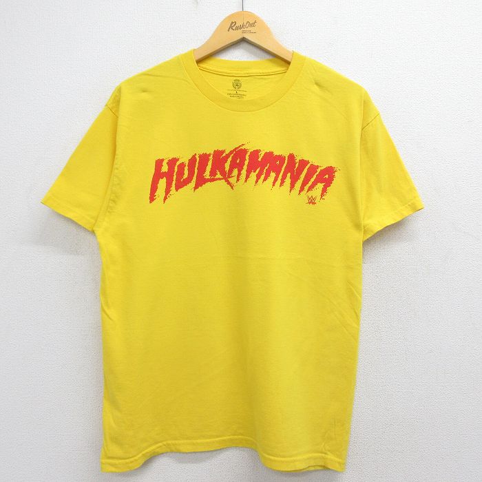 半袖Tシャツ ハルクホーガンプリント イエロー L | 古着