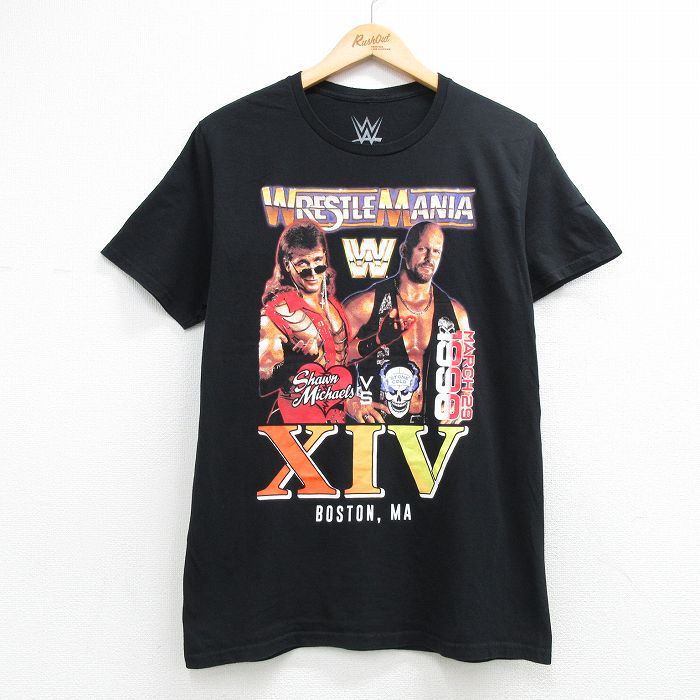 半袖Tシャツ ワールドプロレスリング ブラック メンズM相当 | 古着