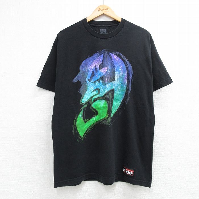 ワールドプロレスリング 半袖Tシャツ ジェフハーディープリント ブラック L | 古着