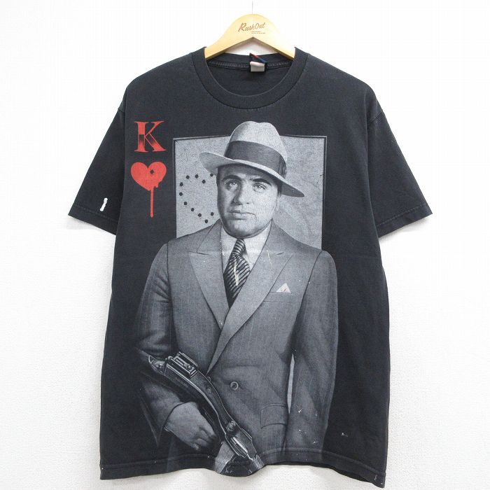 アルカポネ 半袖Tシャツ ブラック L | 古着