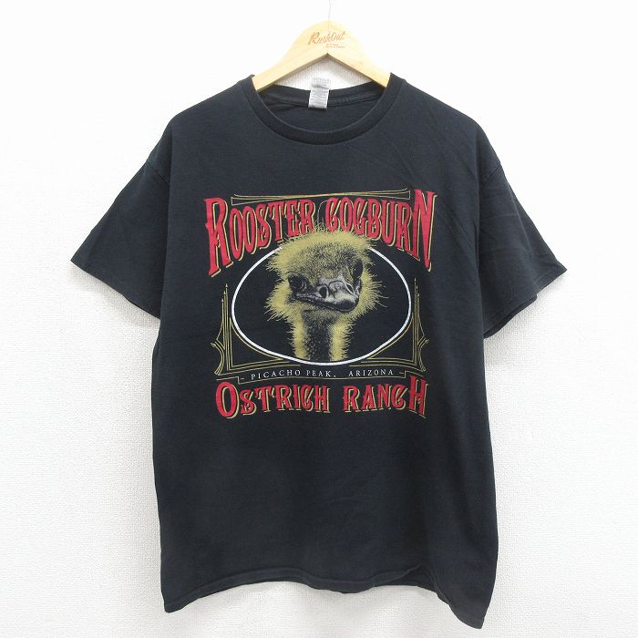 半袖Tシャツ ダチョウ ブラック メンズL相当 | 古着