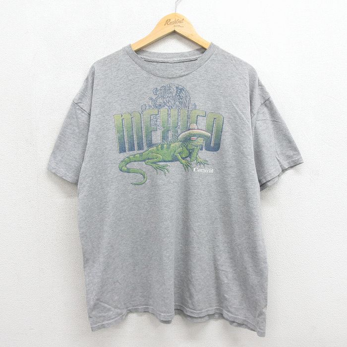 半袖Tシャツ 霜降り グレー メンズXL相当 | 古着
