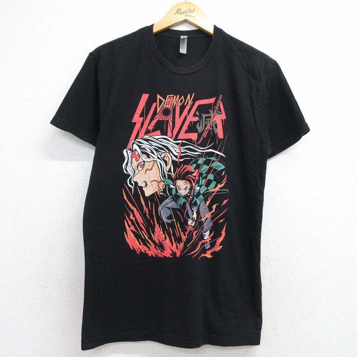 半袖Tシャツ 鬼舞辻無惨 ブラック メンズL相当 | 古着
