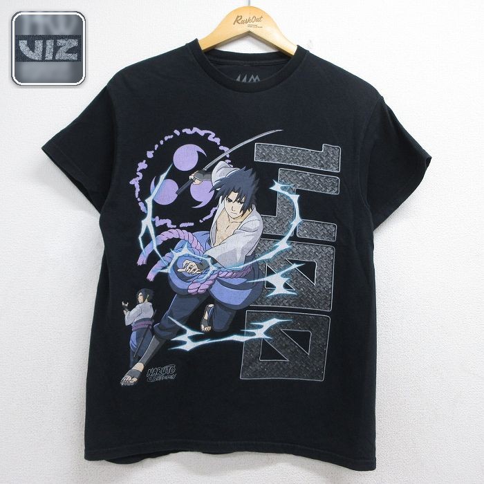 古着通販 M☆古着 半袖 Tシャツ メンズ アニメ ナルト疾風伝 うちは