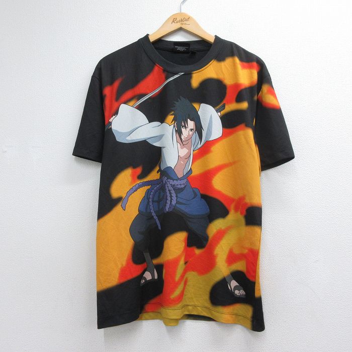 ナルト疾風伝 半袖Tシャツ ブラック メンズL相当 | 古着