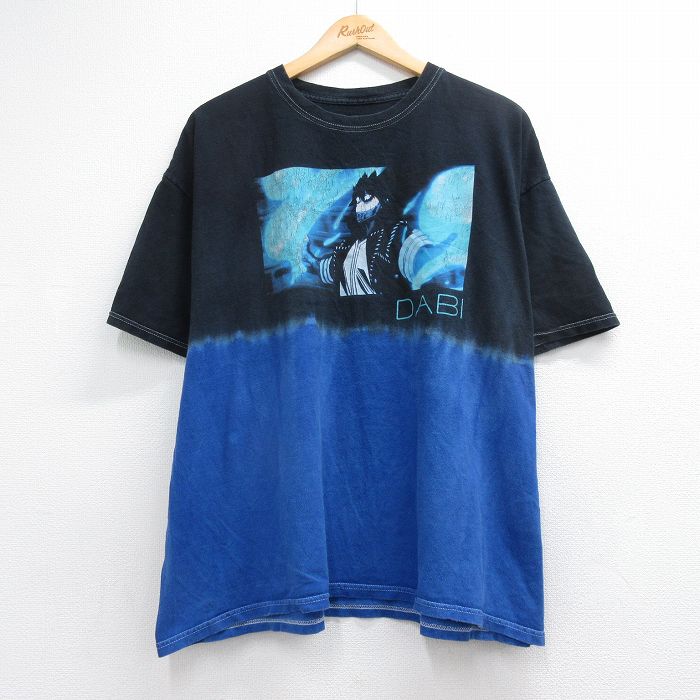 半袖Tシャツ 僕のヒーローアカデミア ブラック メンズXL相当 | 古着