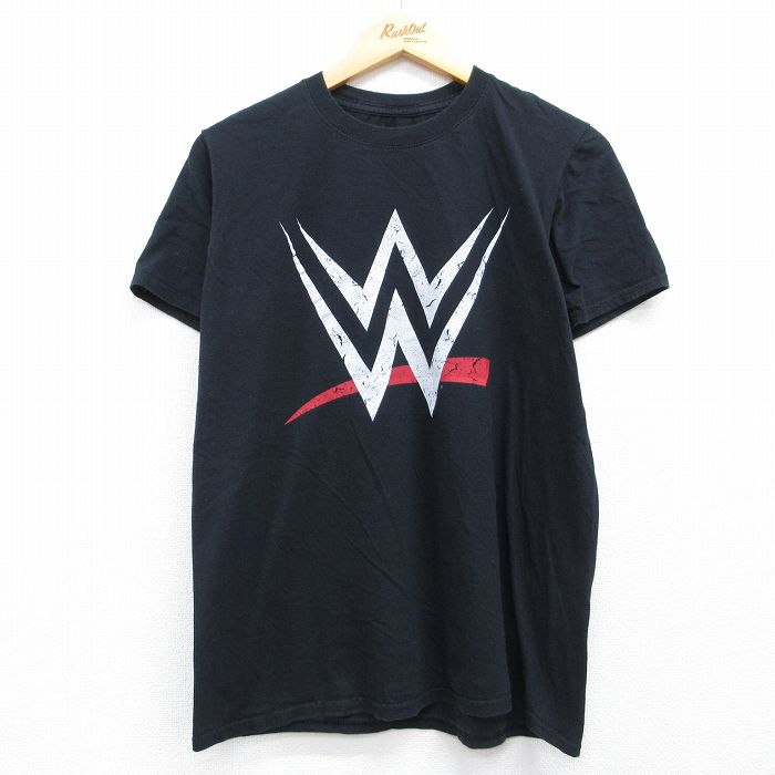 半袖Tシャツ ワールドプロレスリング ブラック メンズM相当 | 古着