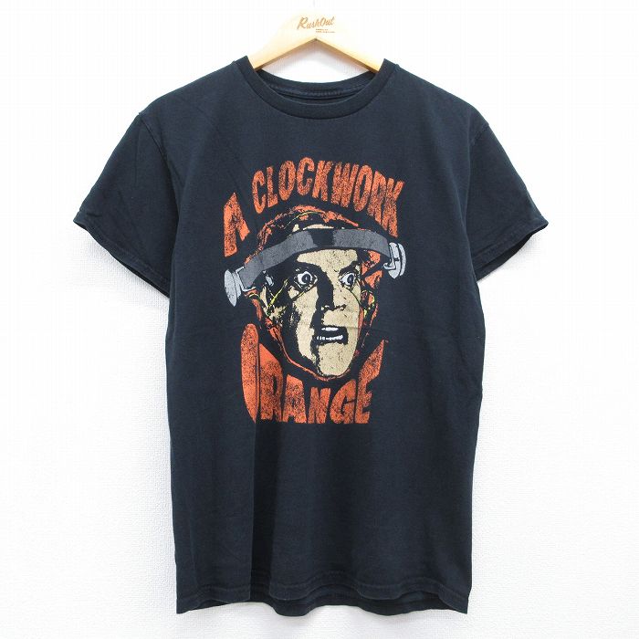 リップルジャンクション 半袖Tシャツ 映画時計じかけのオレンジ ブラック メンズM相当 | 古着