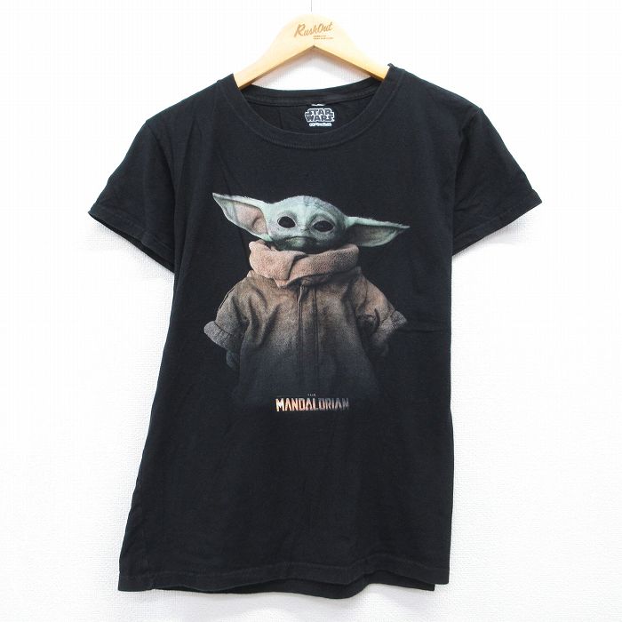 半袖Tシャツ スターウォーズグローグー ブラック メンズM相当 | 古着
