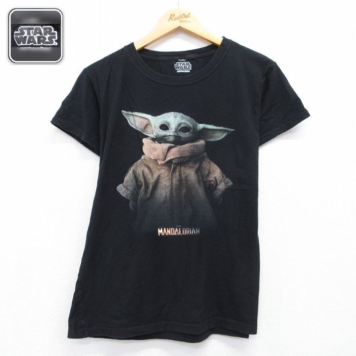 半袖Tシャツ スターウォーズグローグー ブラック メンズM相当 | 古着