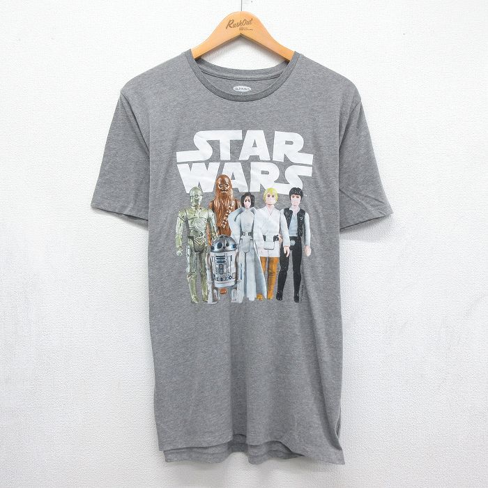 オールドネイビー 半袖Tシャツ スターウォーズ グレー メンズL相当 | 古着