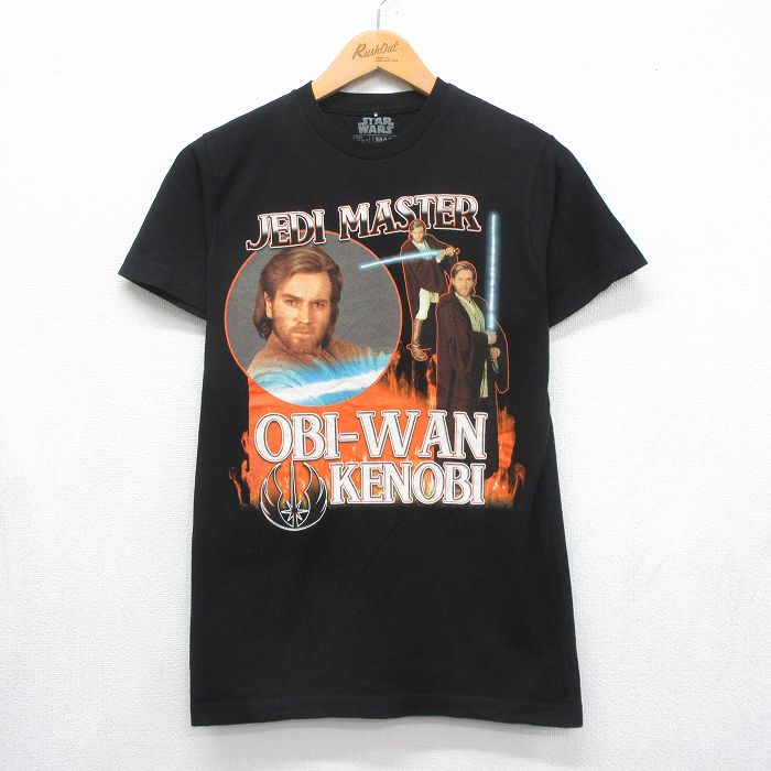 スターウォーズ 半袖Tシャツ オビワンケノービ ブラック メンズS相当 | 古着