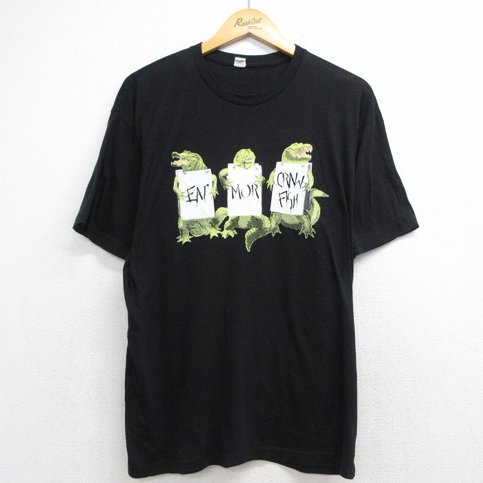 古着通販 XL☆古着 TULTEX 半袖 Tシャツ メンズ ワニ クルーネック