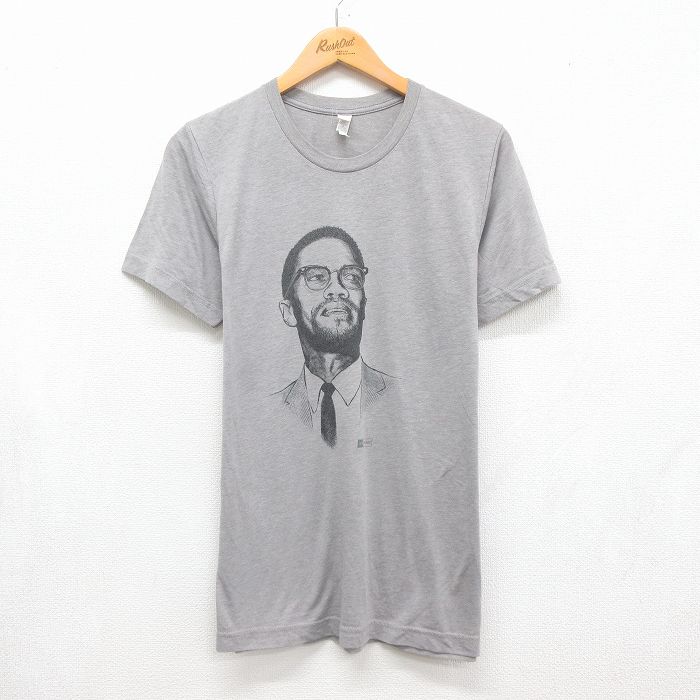 半袖Tシャツ マルコムX グレー メンズM相当 | 古着