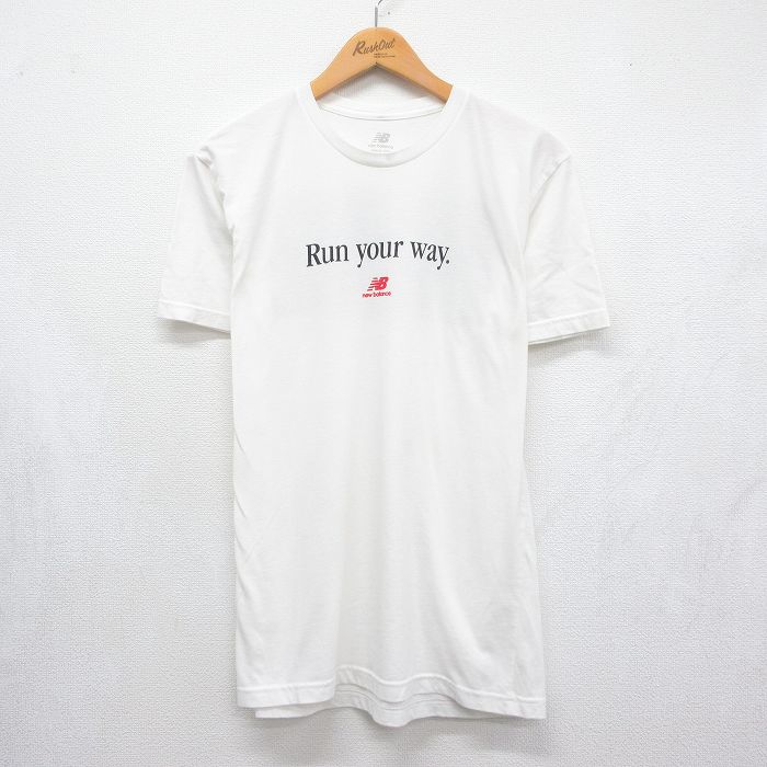 ニューバランス 半袖Tシャツ Run ホワイト メンズM相当 | 古着