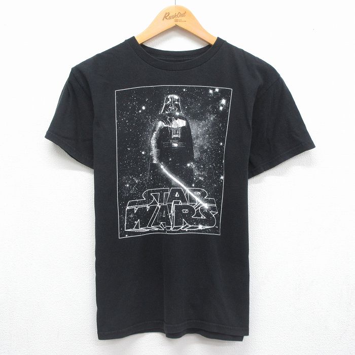 スターウォーズ 半袖Tシャツ ダースベイダープリント ブラック メンズM相当 | 古着