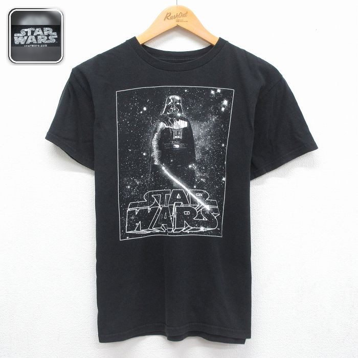 スターウォーズ 半袖Tシャツ ダースベイダープリント ブラック メンズM相当 | 古着