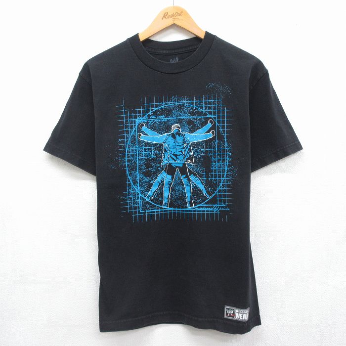 クリスジェリコ 半袖Tシャツ ワールドプロレスリング ブラック メンズM相当 | 古着