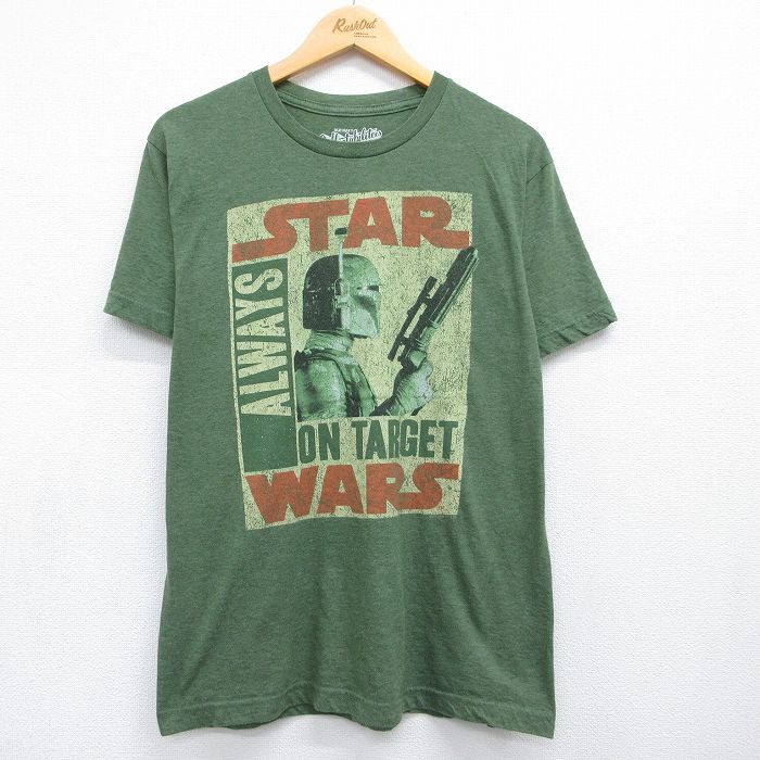 オールドネイビー 半袖Tシャツ スターウォーズボバフェット グリーン メンズL相当 | 古着