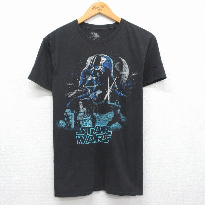 スターウォーズ 半袖Tシャツ ダースベイダープリント ブラック メンズL相当 | 古着