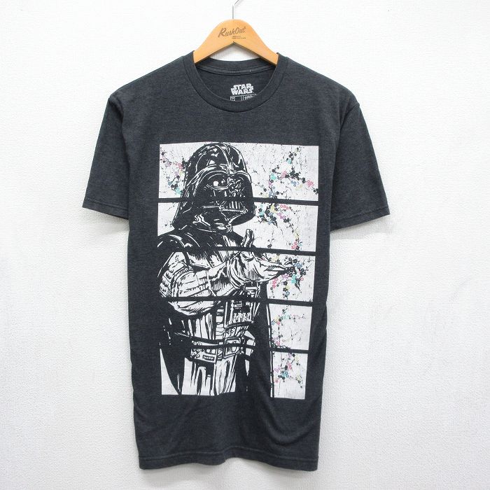 スターウォーズ 半袖Tシャツ ダースベイダープリント グレー メンズM相当 | 古着